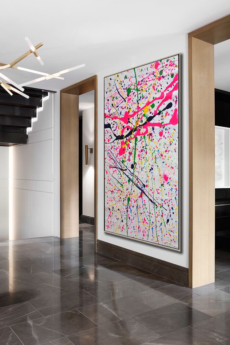 Contemporary Art Drip Painting #XB82B - Click Image to Close